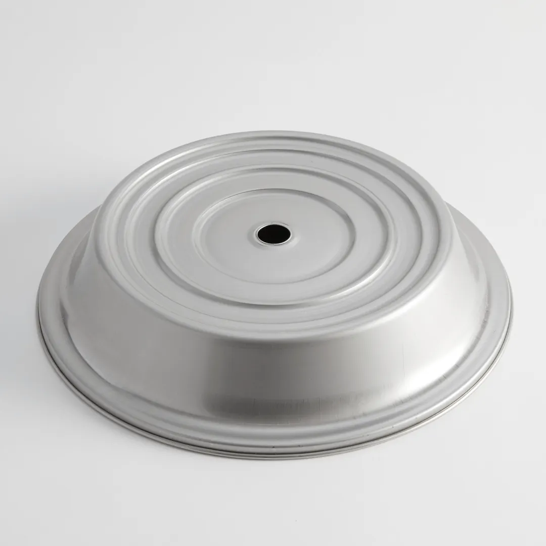 American Metalcraft PC1250S Plate Cover – Fits 12‑3/16" to 12‑9/16", SS, Stand/Foot (N/W), Finger Hole