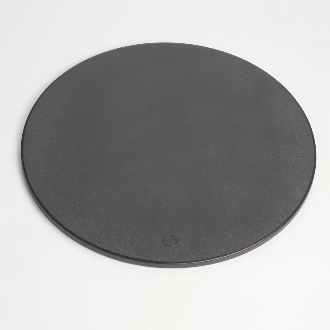 American Metalcraft PSB16 Pizza Stone – 16" Round Black Nera Nano Enamel, Heat Retention Baking Surface