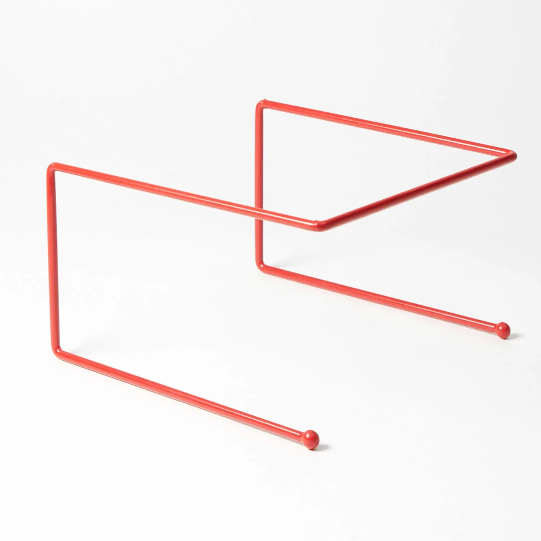 American Metalcraft RSR312 Pizza Stand, 9" L x 8-3/4" W x 7" H, Rubber Coated Steel in Red