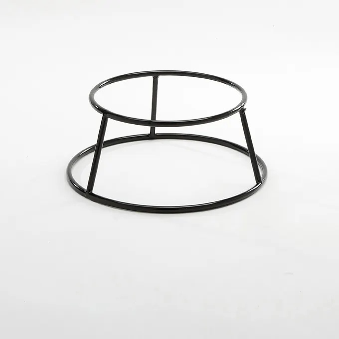 American Metalcraft RSRB4 Pizza Stand – 7½"/9⅝" Dia, 4" H, Reversible, Rubber‑Coated Black Steel