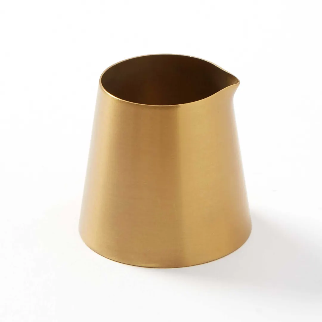 American Metalcraft SCMG3 Creamer Pitcher, 2-1/2 oz (2" Dia. x 2" H), Gold Stainless Steel, Handleless
