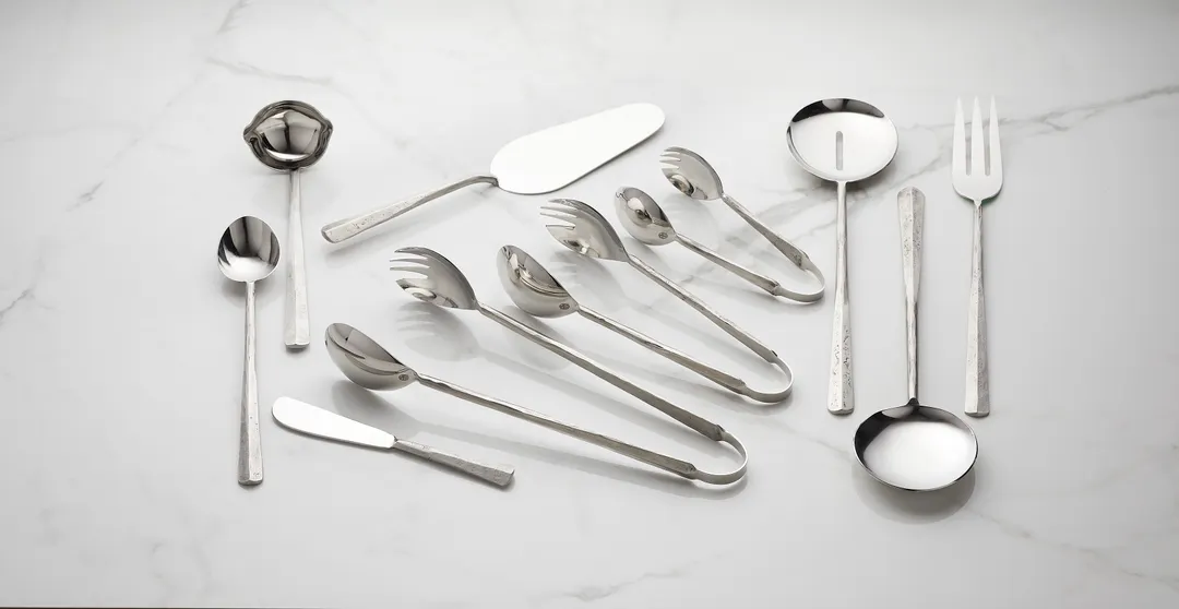 American Metalcraft SHFT6 Hand‑Forged Stainless Steel 6" Serving Tongs, Amano Buffetware