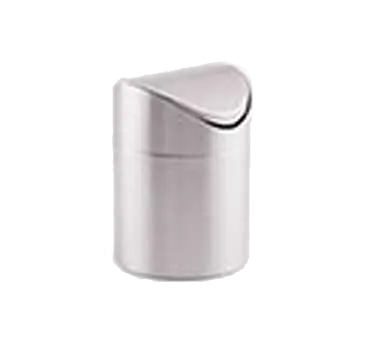 American Metalcraft TIM1 Trash Receptacle, Swing-Style Bin, 4-3/4" Dia x 6-5/8" H, Brushed Steel