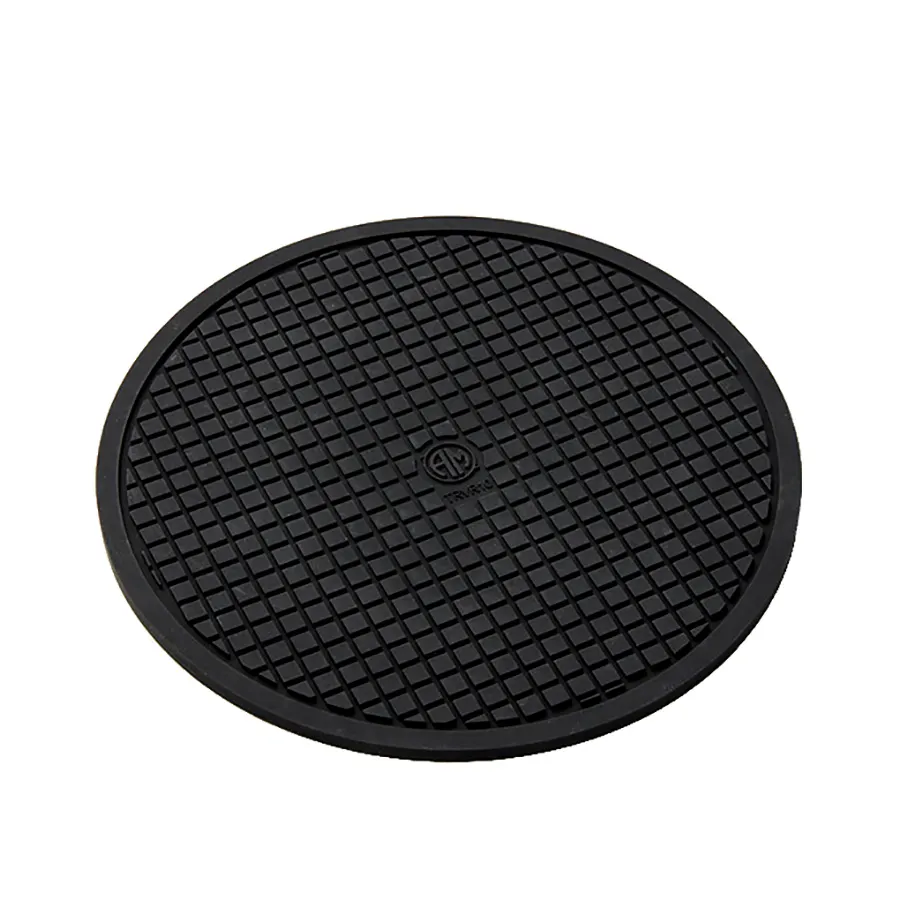 American Metalcraft TRVR10 Trivet, 10" Diameter Round Silicone Black Heat-Resistant Pad - 1/4" Height
