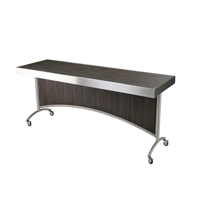 Forbes Industries 7013-6 Mobile Rectangle Folding Table, 6-ft, Laminate Top, Stainless Steel Frame