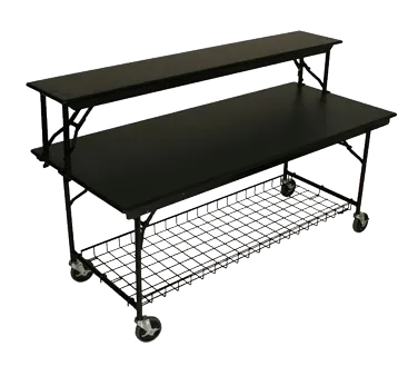 Forbes Industries LS3072-MBR-### Classic Series Mobile Buffet Table, 30" x 72" x 43"H, Black Laminate Top