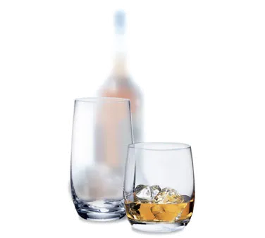 Steelite 4803R221 Highball Glass, 3.125" x 5.75", 17 Oz, Lunar Rona Finish, Rim Treated - 1 Dozen