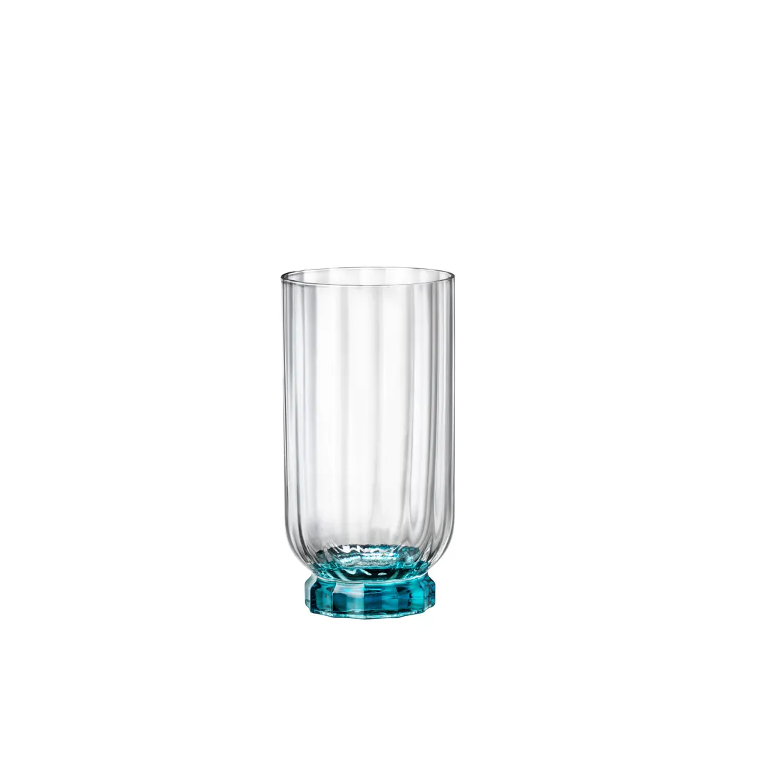 Steelite 49206Q201 Tumbler, 14.5 oz (3.0" x 5.5"), Blue Non‑Tempered Glass, Safe - 24/Case