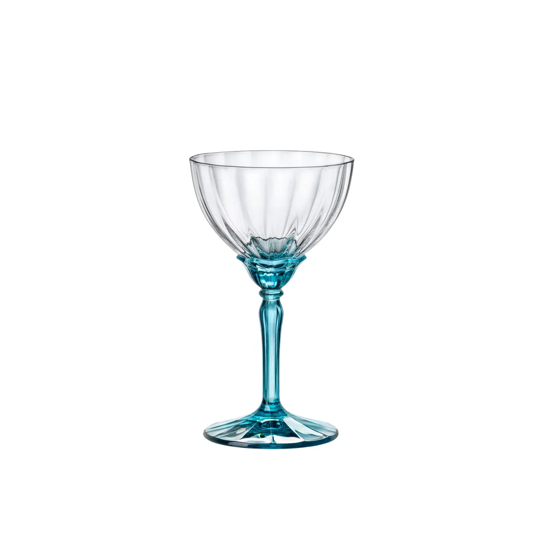 Steelite 49206Q212 - 8.125 Oz Blue Stemware Wine Glass, 3.75" x 6.5", Dishwasher Safe - 1 Dozen