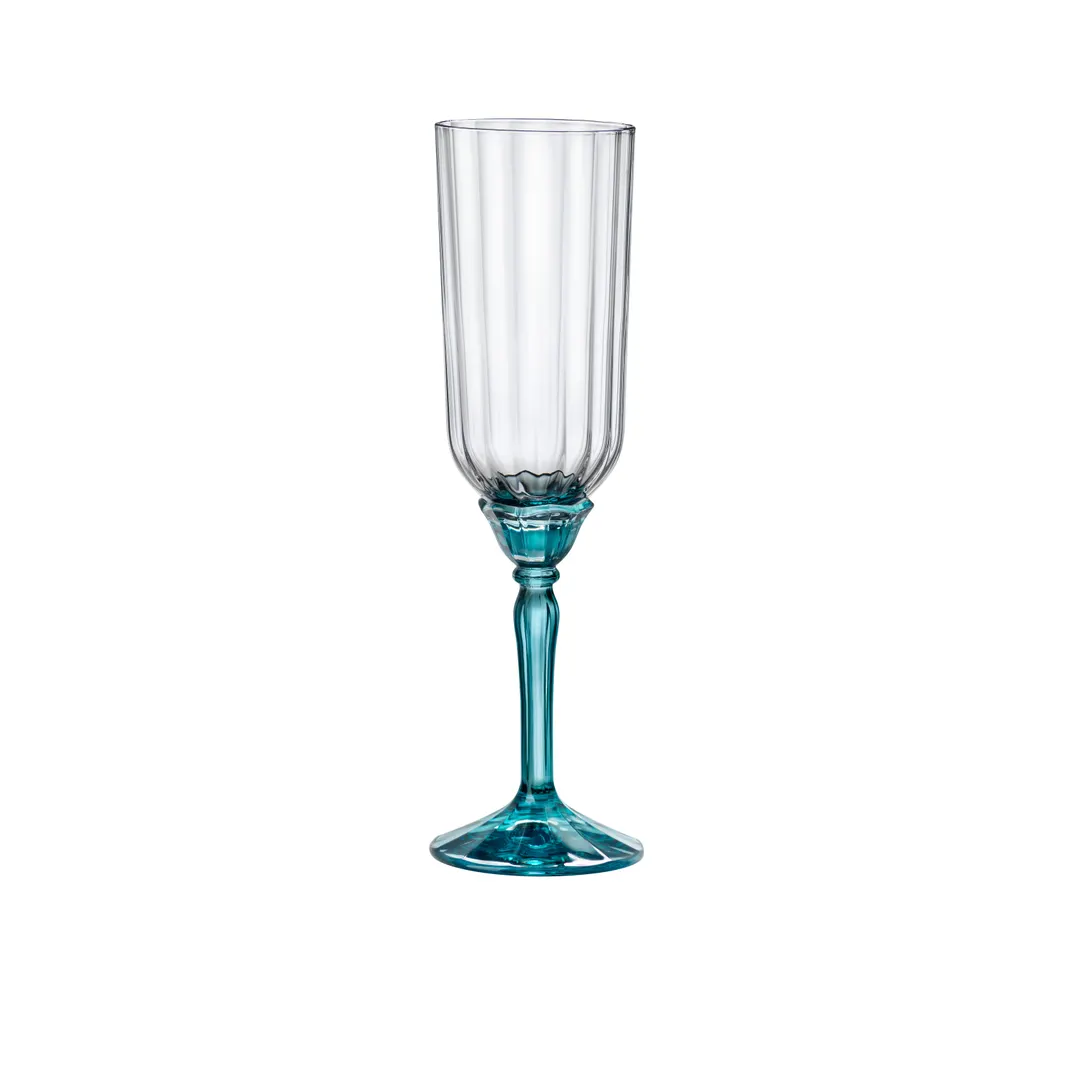 Steelite 49206Q213 - Blue Stemmed Wine Glass, 7.125 oz (2.5" x 8.625"), Non‑Tempered - 24/Case