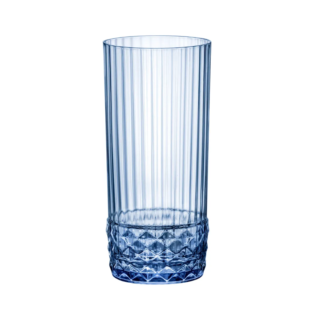 Steelite 49212Q946 Cooler Glass, 16.5 Oz Stemless, 3.0" x 6.25" Sapphire Blue Non-Tempered - 1 Dozen