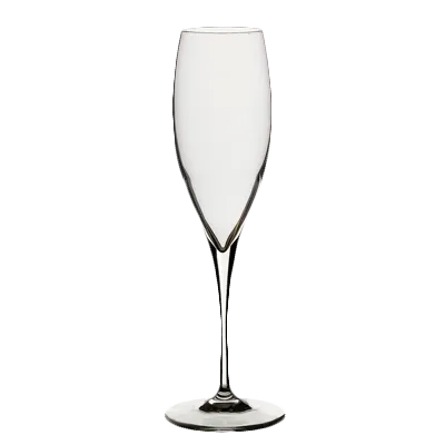 Steelite 4935Q282 Champagne Flute Wine Glass, 8 Oz, 3.0" x 9.625" Crystal Clear Stem - 1 Dozen