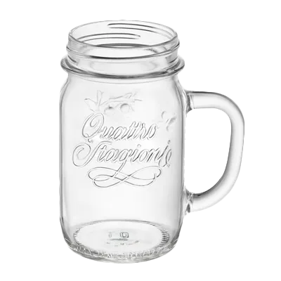 Steelite 4951Q487 Quattro Stagioni Mason Jar, 17 oz (4.5" x 5.375"), Soda Lime Glass, 1 Dozen