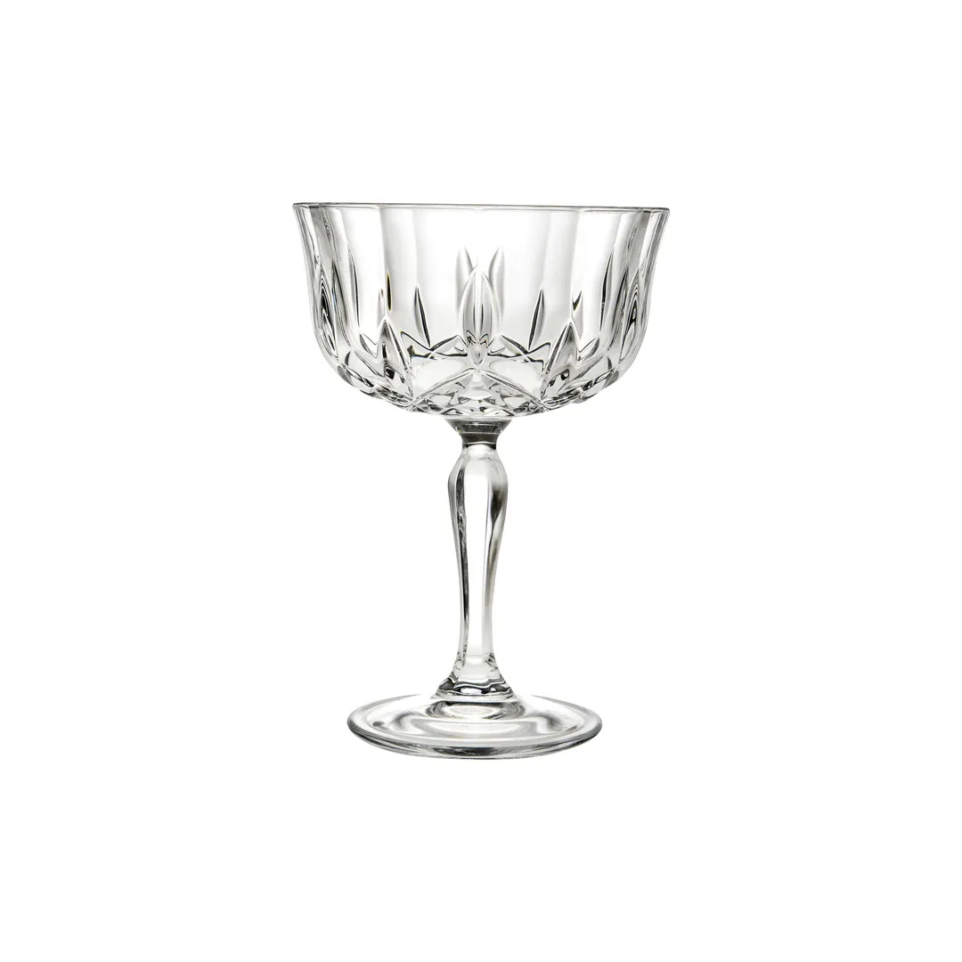 Steelite 672RCR364 Champagne Saucer Coupe, 8 oz (4" x 5.5"), RCR Crystal, Dishwasher Safe - 1 Dozen