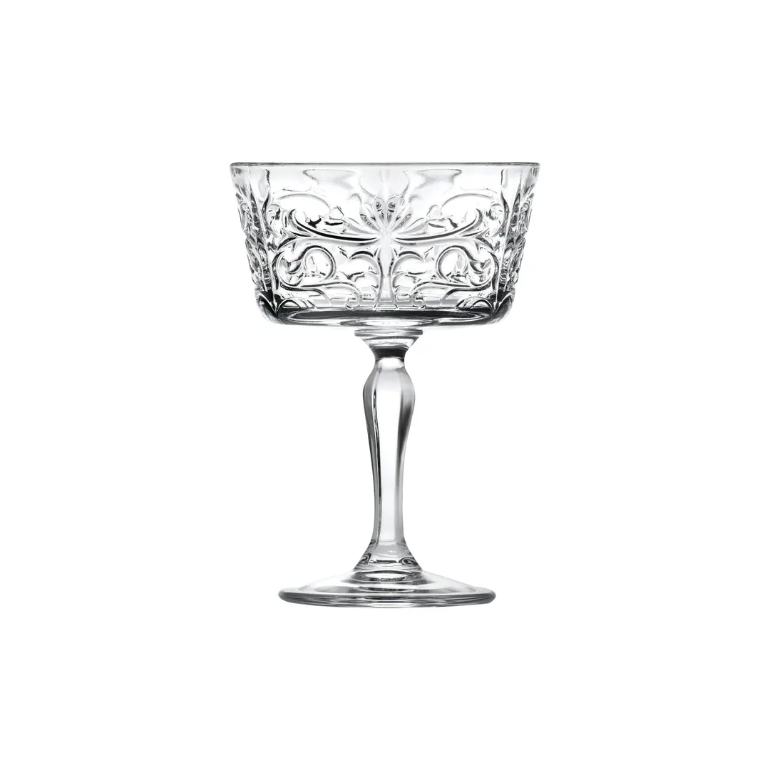 Steelite 676RCR378 Champagne Saucer Coupe, 9 oz, 4" x 5.5", Tattoo RCR Crystal, Safe - 1 Dozen