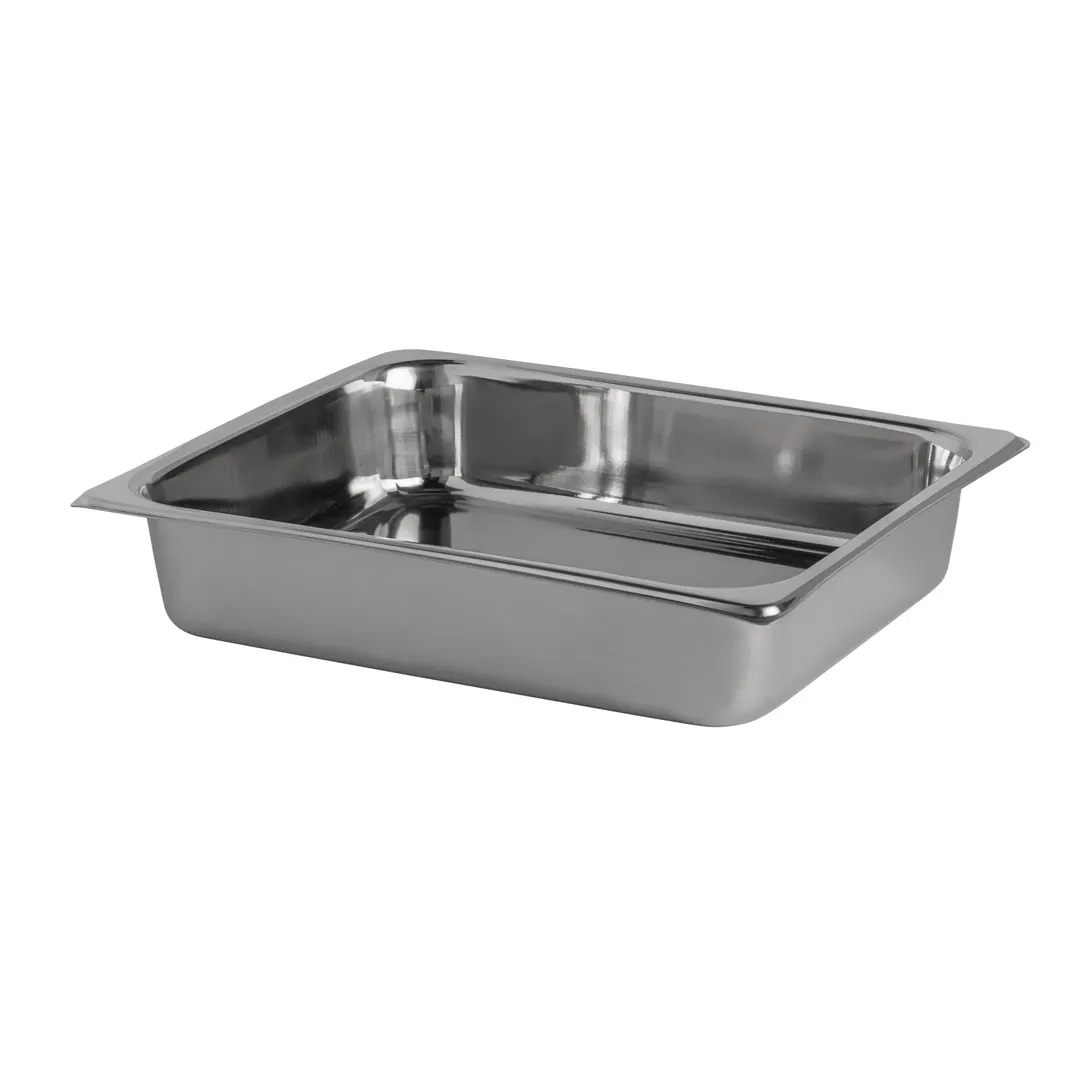 Steelite DW04FPWT - 4.0 Qt Rectangle Food Pan, 12.5" x 10.25" x 2.75", Stainless Steel