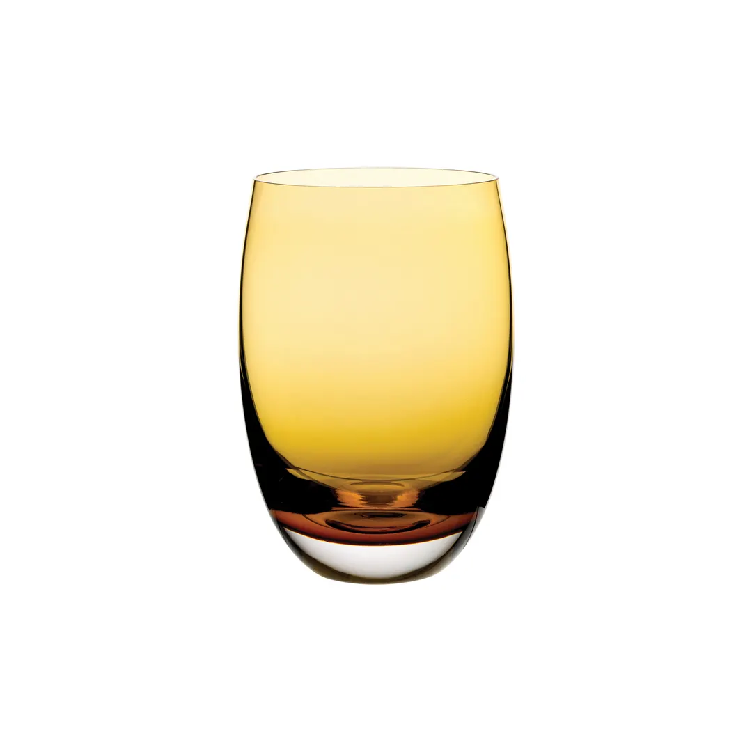Steelite P12925A - 14 oz Amber Yellow Tumbler Glass, Capacity 13‑16 oz, Non‑Tempered, 1 Dozen