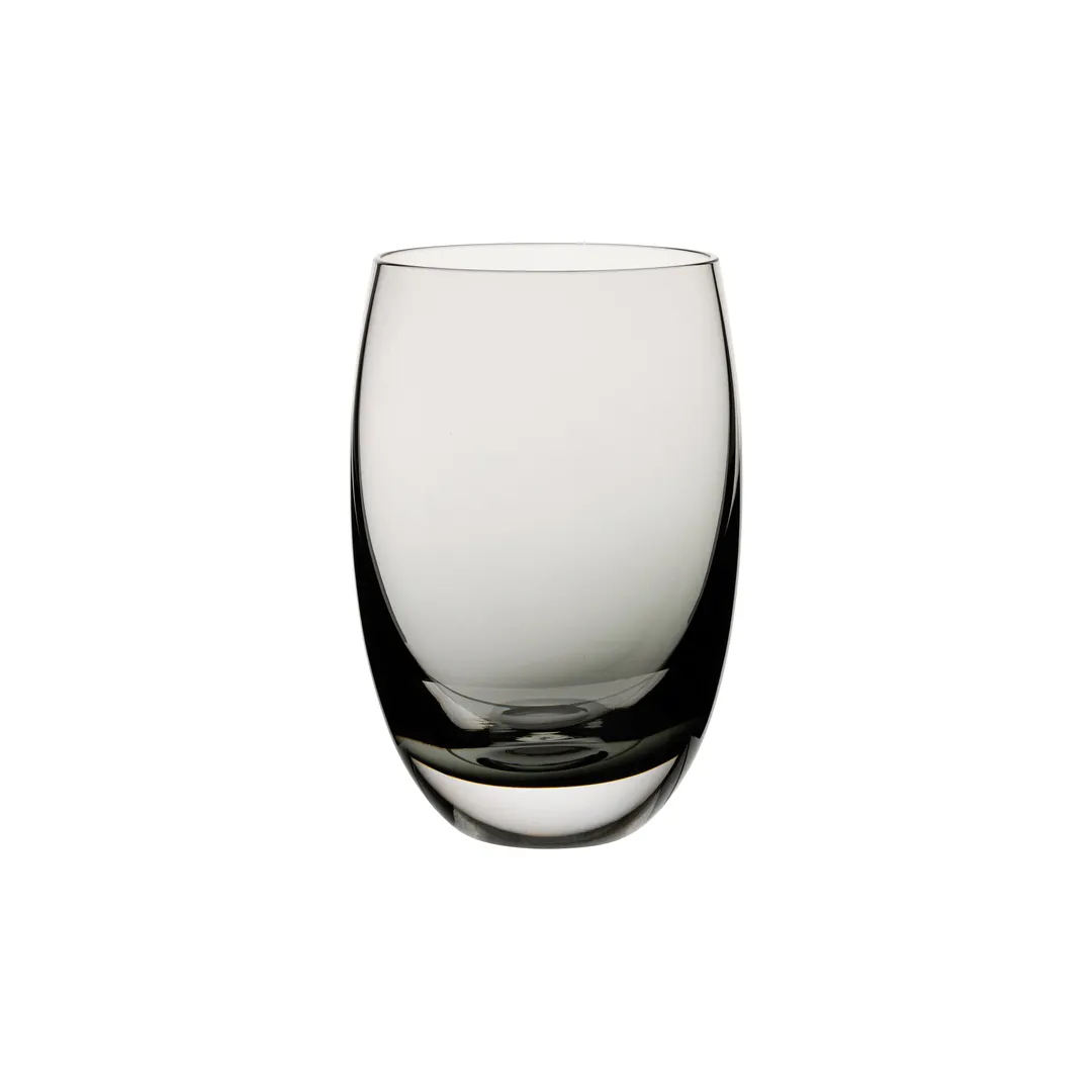 Steelite P12925S Tumbler Glass 14 oz 4‑3/4" H x 3‑1/4" M x 2‑7/8" T x 2" B Smoke Non‑Temp 1 Dozen