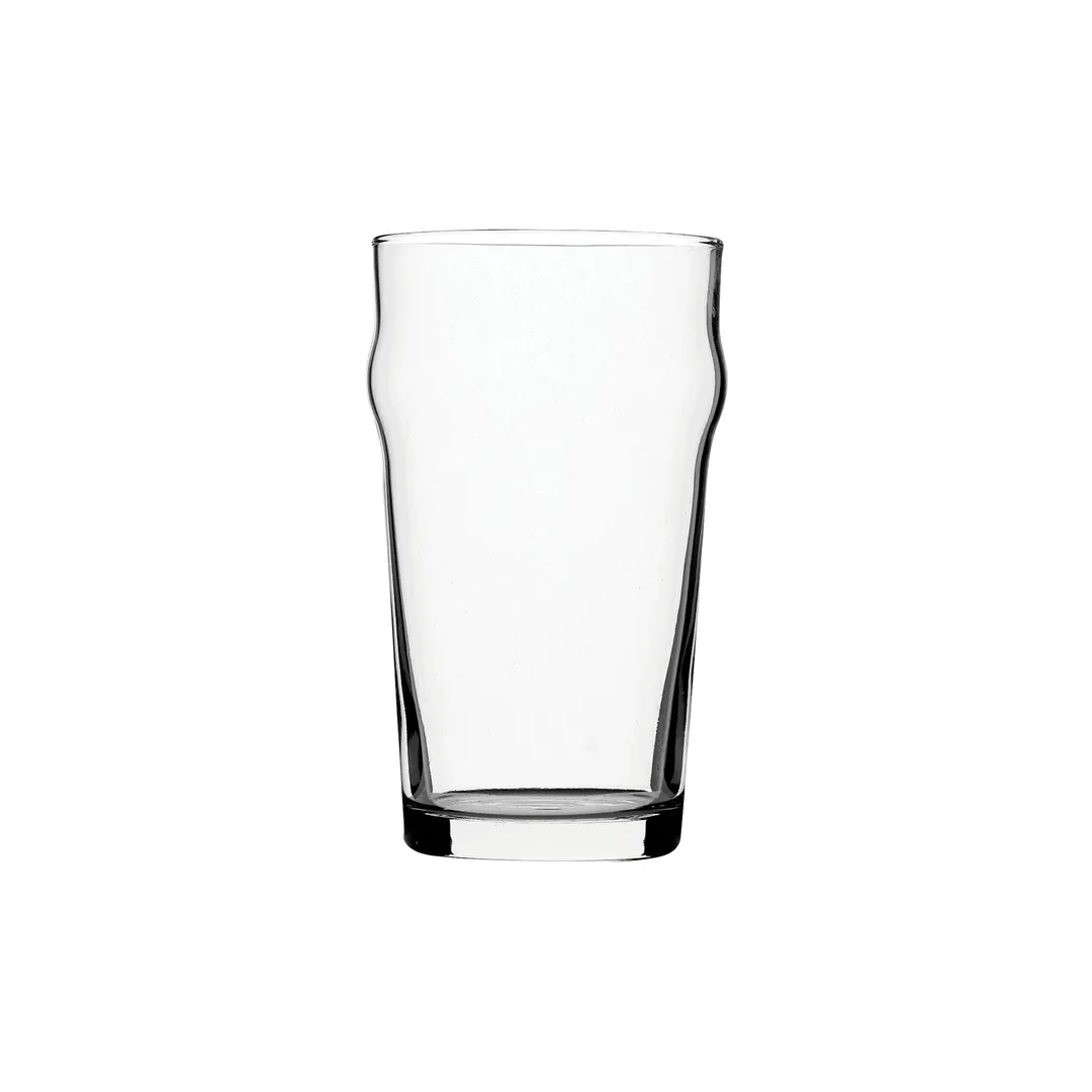 Steelite P42997 Beer Glass - 20 oz Tempered Clear Glass, 5-7/8" H x 3-1/2" Mouth, Nonic - 1 Dozen
