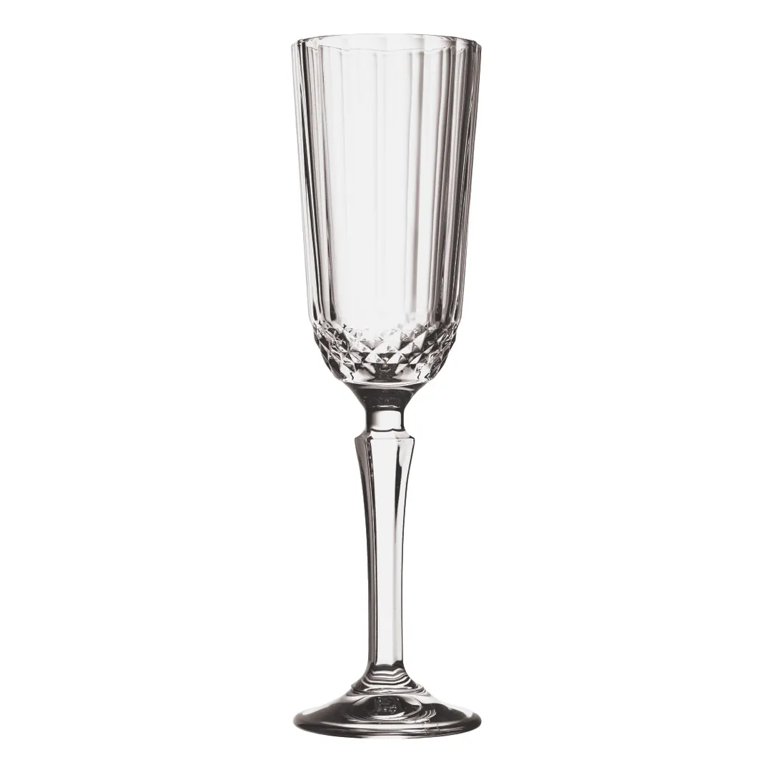 Steelite P440210 Flute Glass, 4.5 oz, 8.125" H x 2.25" M, Stem Base, Glass - 24/Case