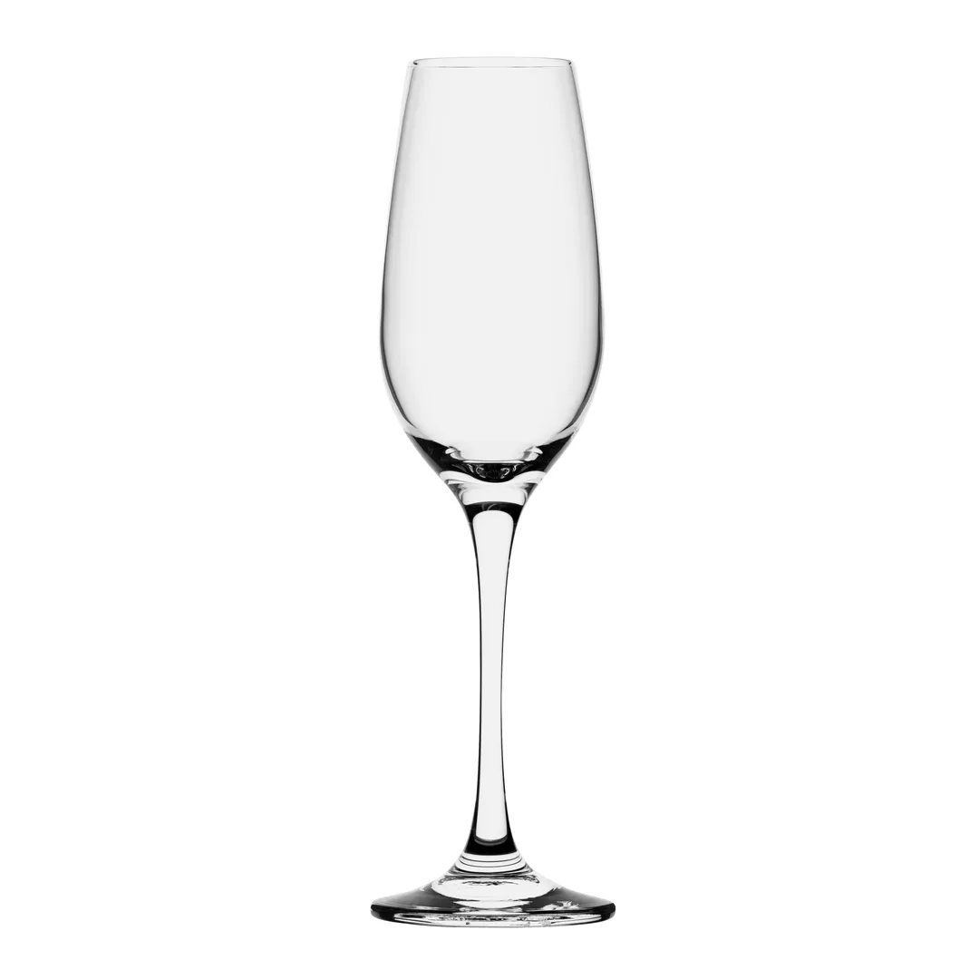 Steelite P440295 - Champagne Glass, 6.75 oz, 9" H x 2.5" M x 1.75" St x 2.5" B, Amber - 24/Case