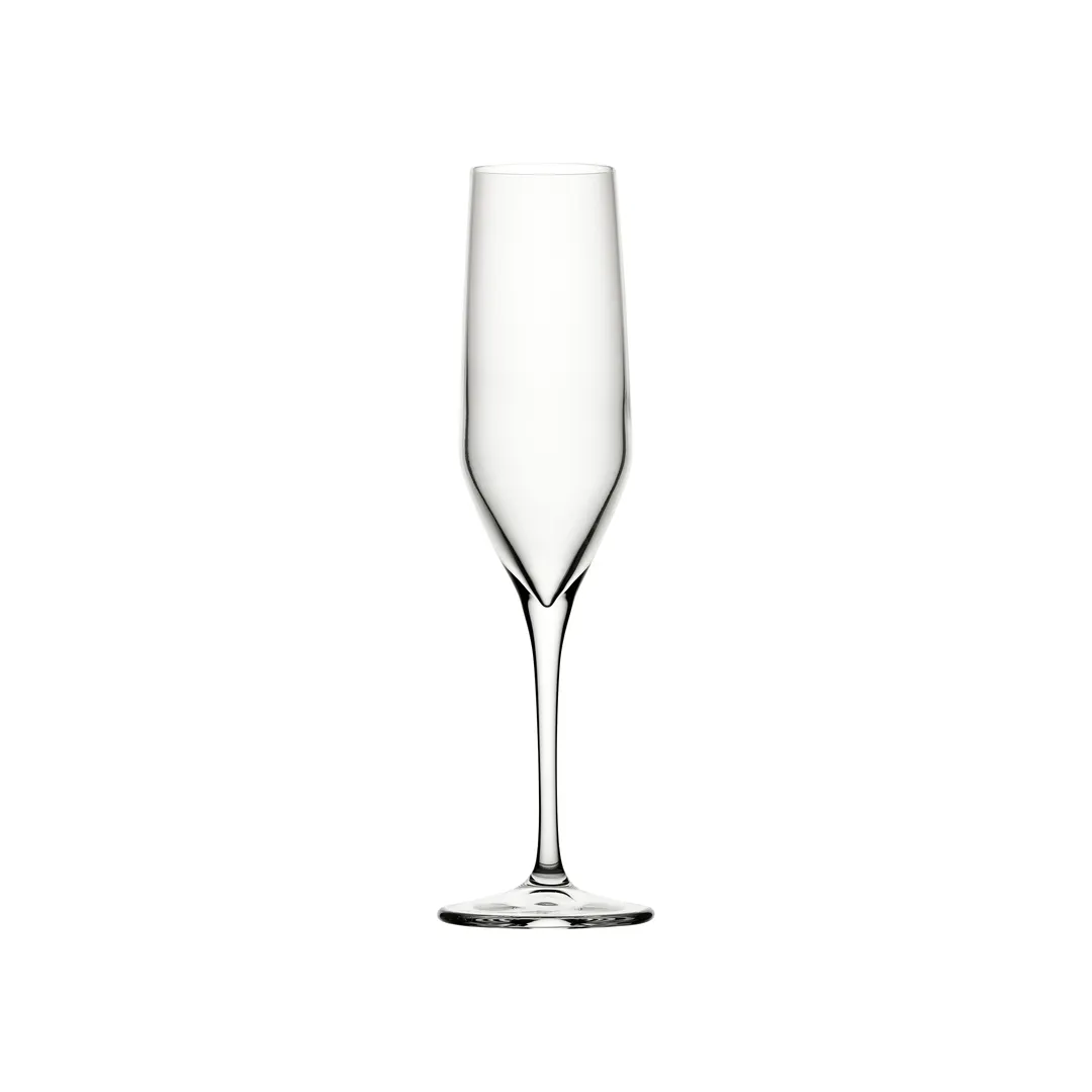Steelite P440319 - 7 oz Clear Flute Wine Glass, Height 9½", Non‑Tempered Glass - 1 Dozen