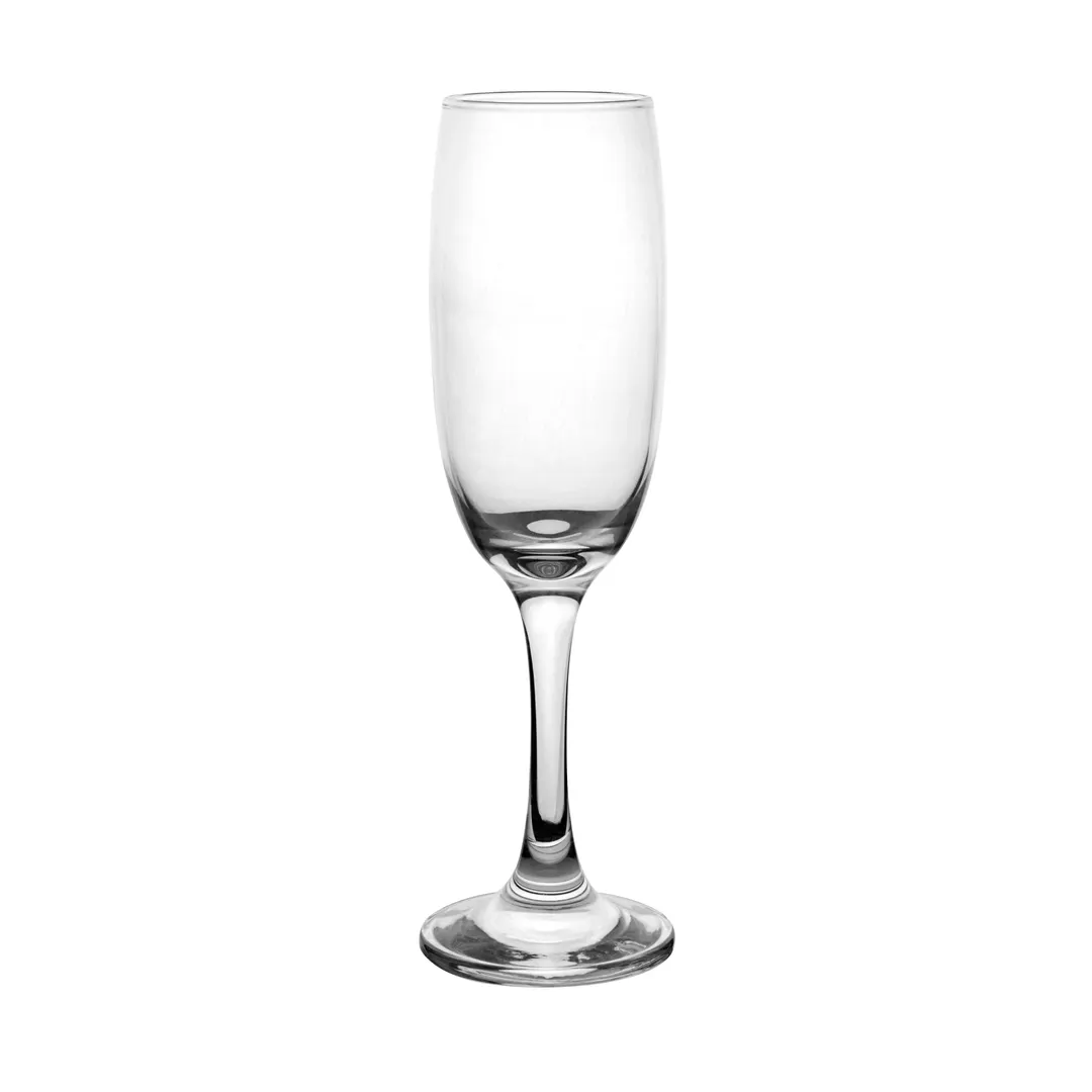 Steelite P44704 - 7 Oz Flute Champagne Wine Glass, Clear, 8-1/4" H, 2-1/2" M, 2" T, 2-1/2" B 1 Dozen