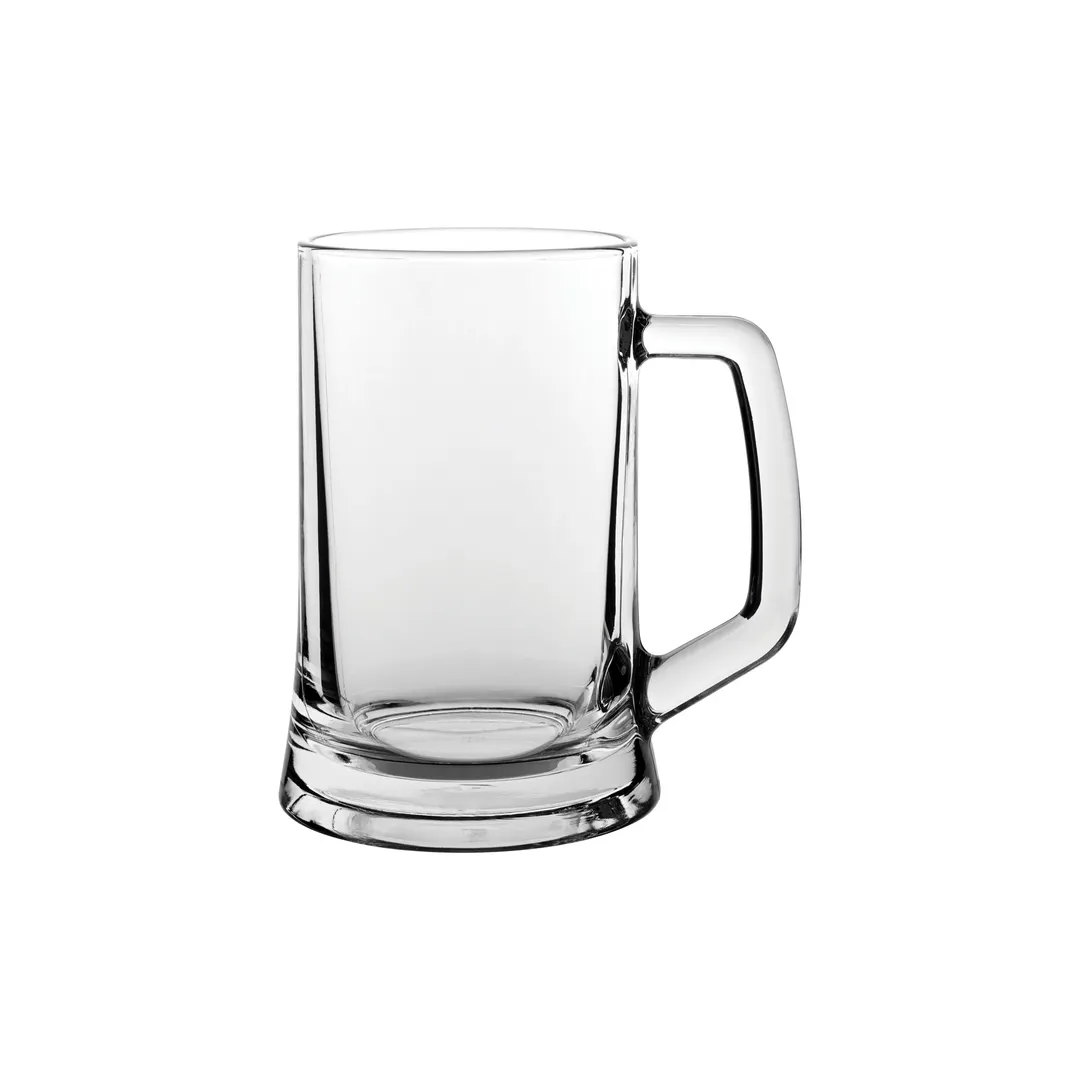 Steelite P55229 Handled Beer Mug, 23 oz (6"H x5-1/2"M x3-1/2"T), Lead Crystal Non‑Tempered - 1 Dozen