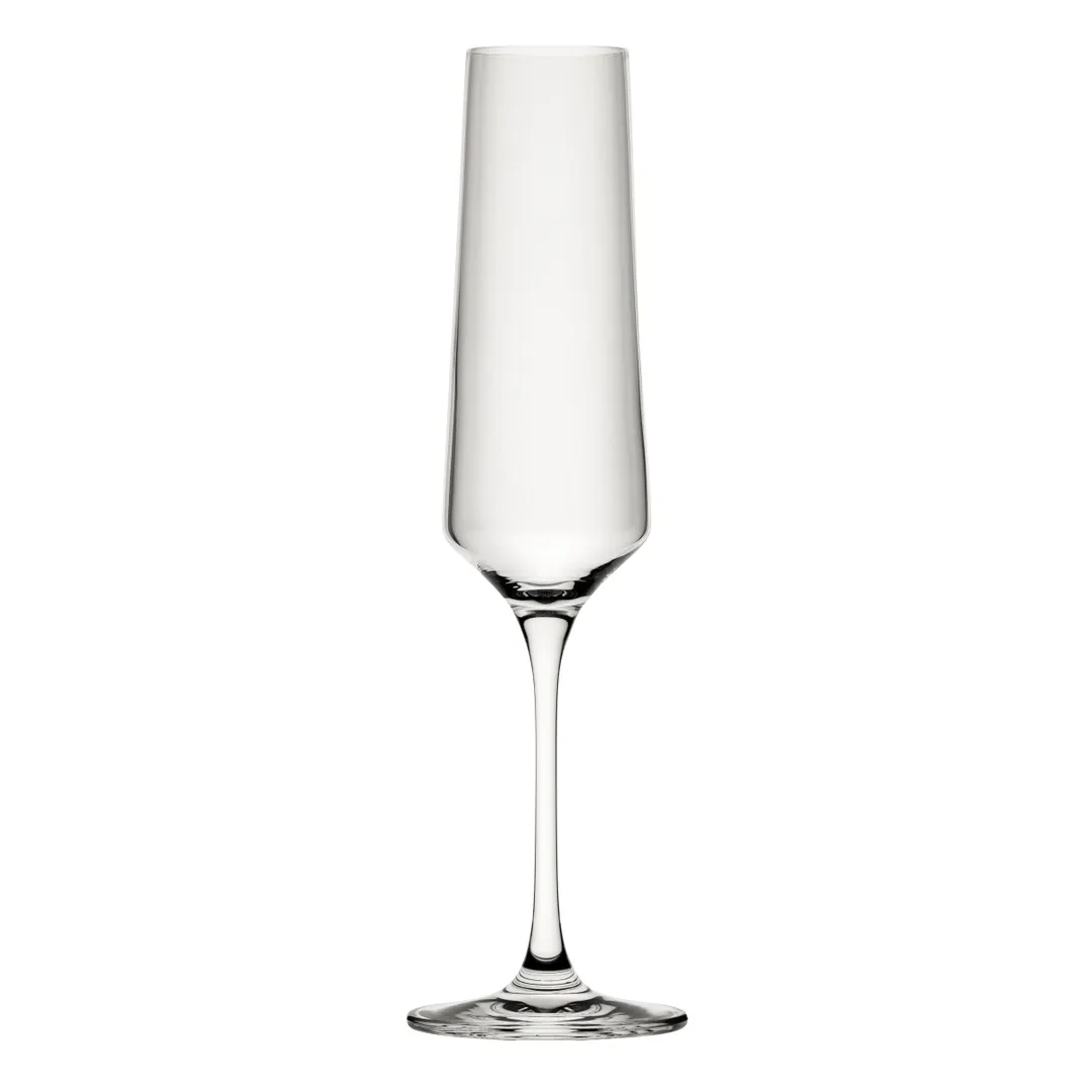 Steelite UR250107 - 8 Oz Flute Glass, 9.875" H, 3.875" M, 1.625" Stem, Crown Glassware - 36/Case