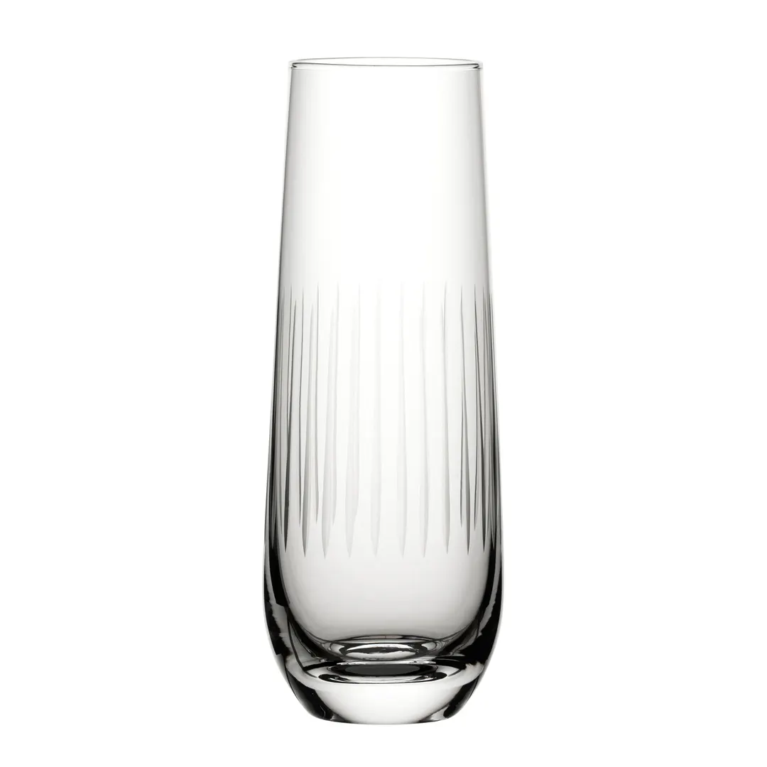 Steelite UR90715 Stemless Champagne Glass, 10 oz Tulip, Clear Glass, 6‑3/8" H x 2.375" Dia - 24/Case