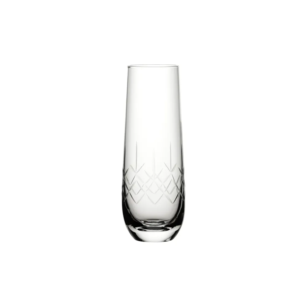 Steelite UR90717 Stemless Tulip Champagne Glass, 10.5 oz Crystal, 6-3/8" H, Non-Tempered - 1 Dozen