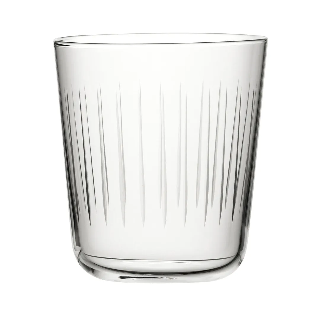 Steelite UR90719 - Raffles Lines Tumbler Glass, 11-3/4 oz Clear Glass, H 3.625" x 3.25", 1 Dozen