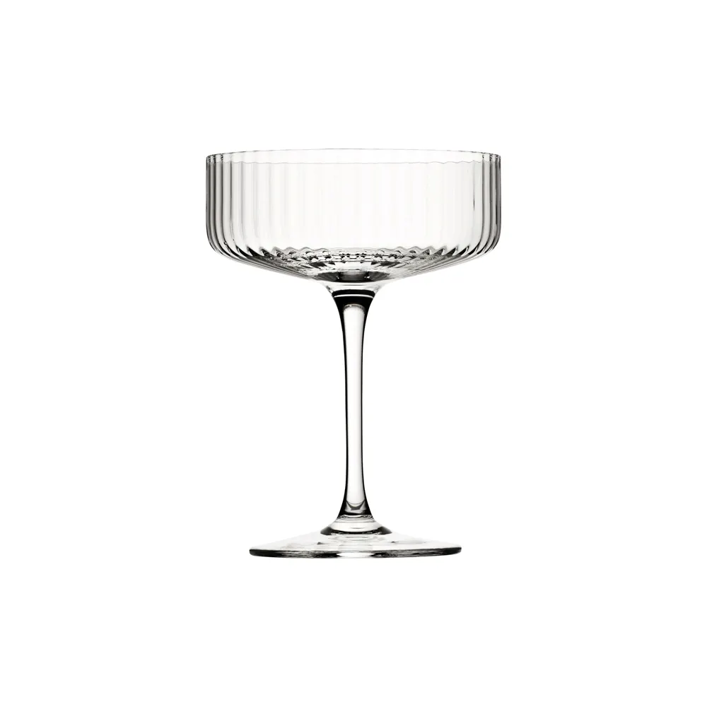 Steelite UR90726 Coupe Glass, 10 oz (H5-5/8"), Clear Soda-Lime Non-Tempered Stem Base - 1 Dozen