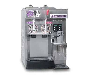 Stoelting SF144X-302I2 Soft‑Serve/Frozen 22"W×28‑1/2"D×34‑3/4"H SS 2‑Flavor 2×12 Qt 12kBTU 220‑240V