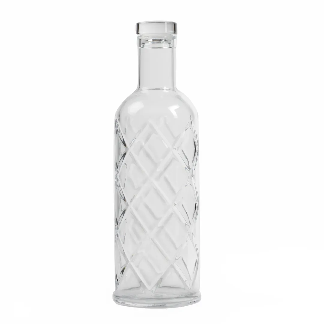 American Metalcraft WB35 Water Bottle 34 oz Clear Plastic 3‑1/2″ Dia x 11‑1/4″ H Diamond