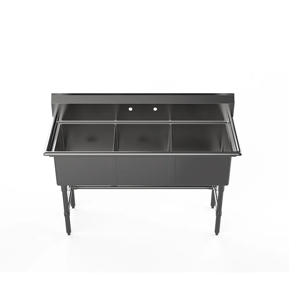 Atosa USA SS2424F31D24 (3) Three Compartment Sink