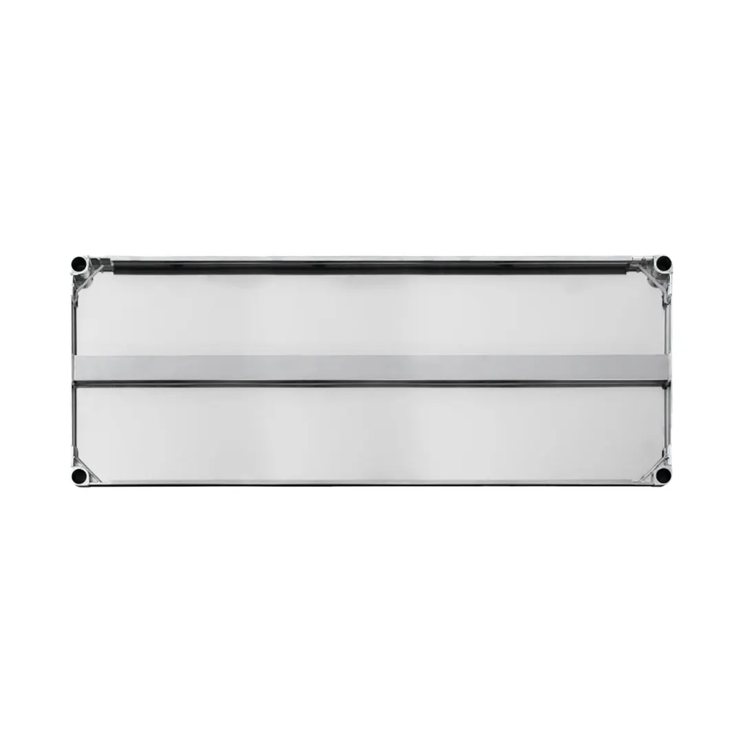 GSW USA WT-PB2418B 18" Open Base Premium Work Table with Side & Rear Crossrails / 4" Backsplash