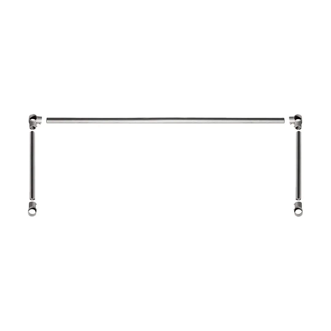 GSW USA WT-PB2418B 18" Open Base Premium Work Table with Side & Rear Crossrails / 4" Backsplash