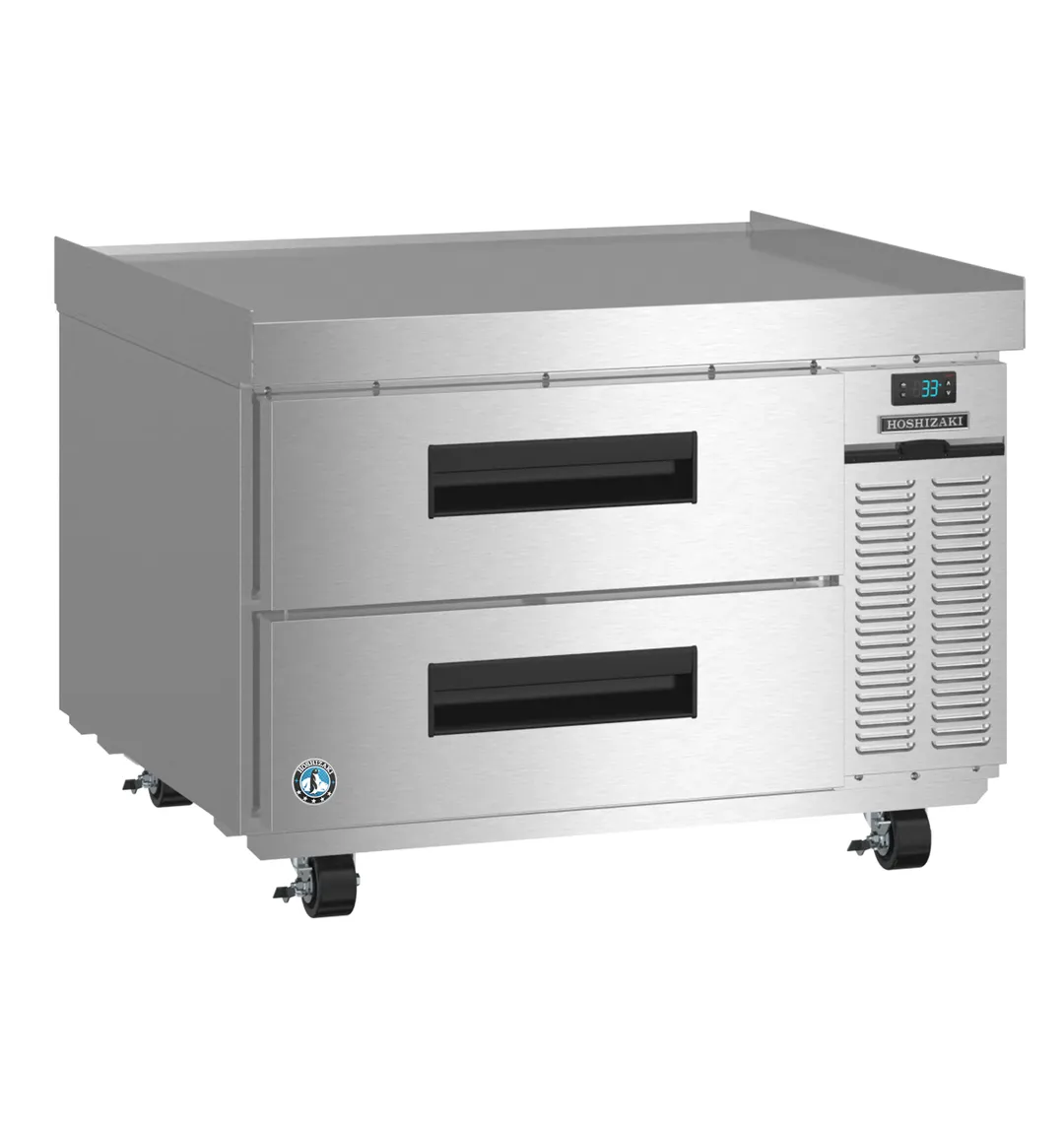 Hoshizaki CR36B 36" 2 Drawers Refrigerated Chef Base, Stainless Steel Top, 1/5 HP