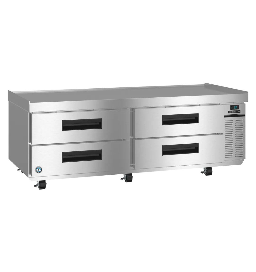 Hoshizaki CR72B 72" 4 Drawers Refrigerated Chef Base Steel Top, 1/5 HP, ENERGY STAR®, R290