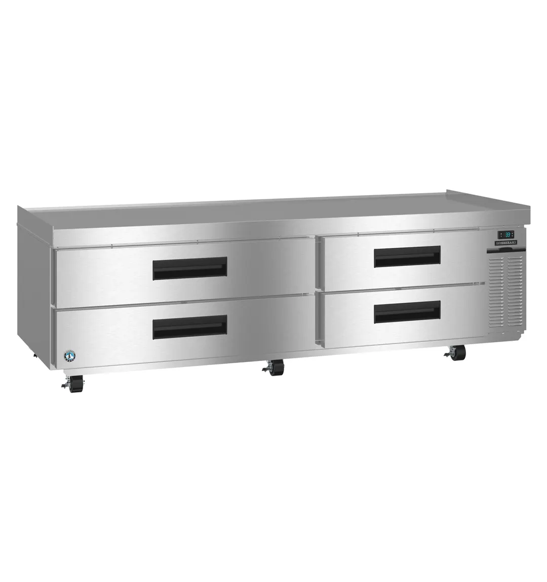 Hoshizaki CR85B 85" 4 Drawers Refrigerated Chef Base, Stainless Steel Top, 1/5 HP, ENERGY STAR®, LED Display