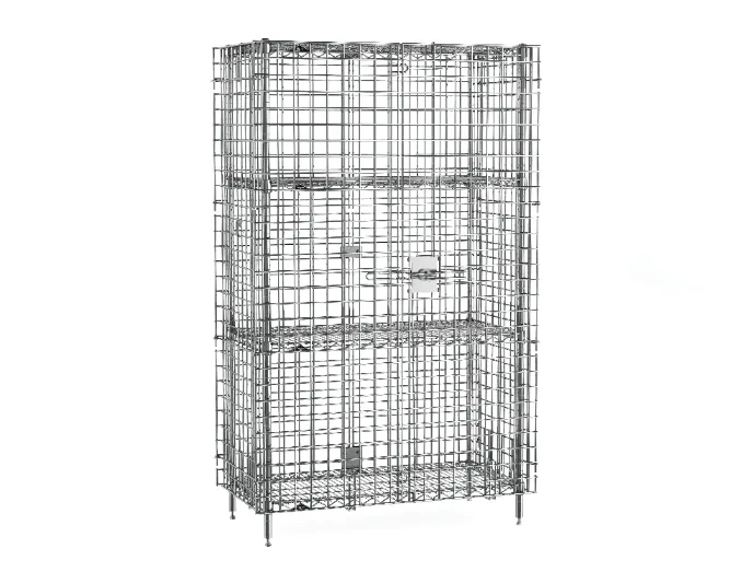 Metro SEC33C-2SE Super Erecta Security Unit, 38.5W x 21.5D x 66.8H, Chrome, 2 Shelves, NSF