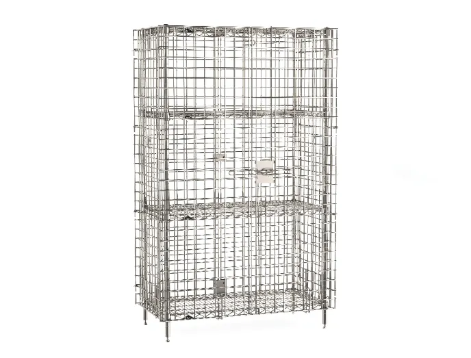 Metro SEC33S-2SE Super Erecta Security Unit, 38.5W x 21.5D x 66.8H, Stainless Steel, 2 Intermediate Shelves, NSF