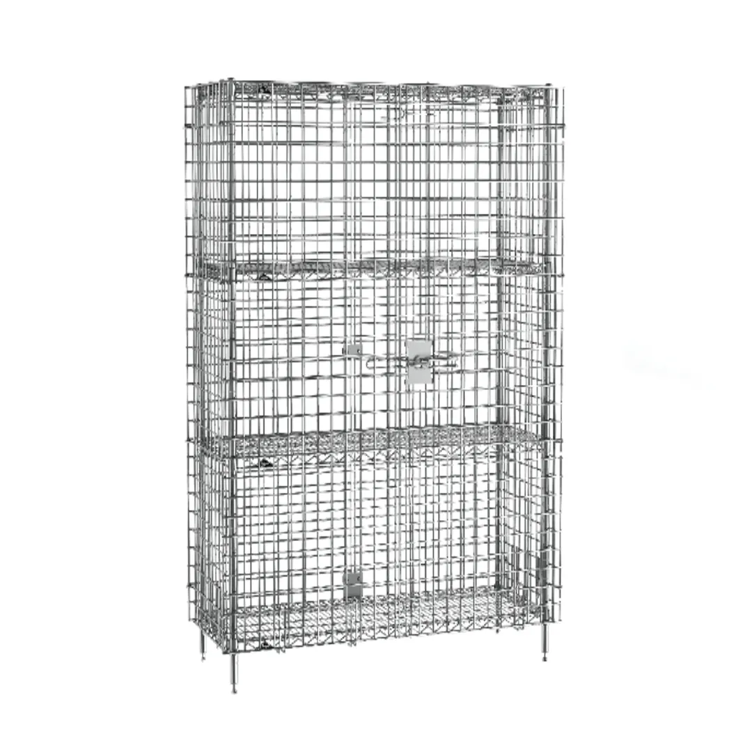 Metro SEC35C-2SE Super Erecta Security Unit, 50-1/2W x 21-1/2D x 66-13/16H, Chrome, 2 Intermediate Shelves, NSF