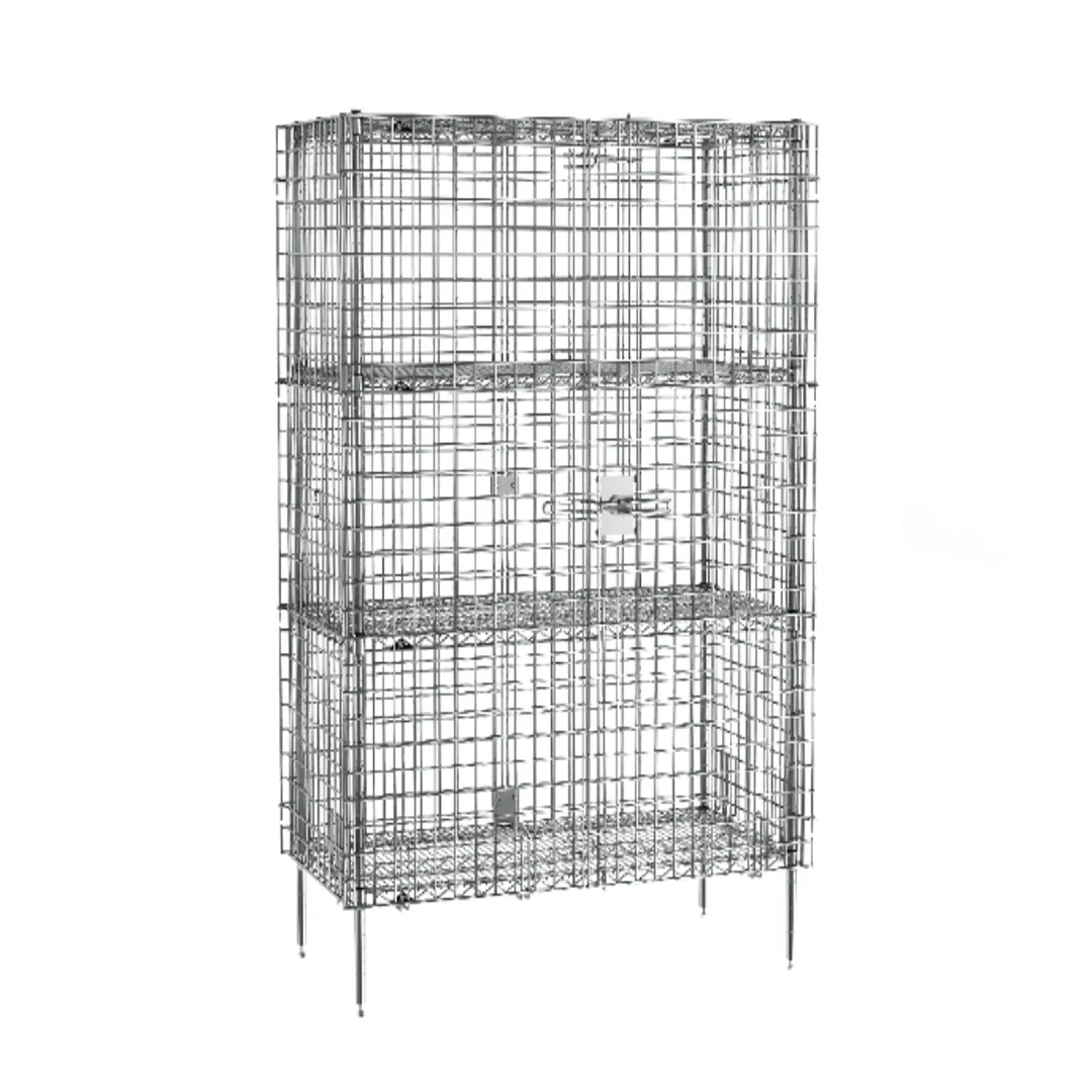 Metro SEC55C-2SE Super Erecta Security Unit, 50.5W x 27.25D x 66.8H, 2 Intermediate Shelves, Chrome