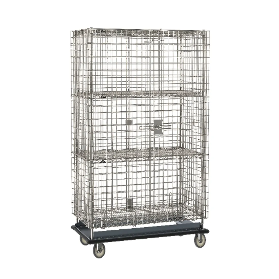 Metro SEC55S-HD-2SE Super Erecta Security Unit, 50-1/2W x 28-1/16D x 62H, Stainless Steel, 2 Intermediate Shelves