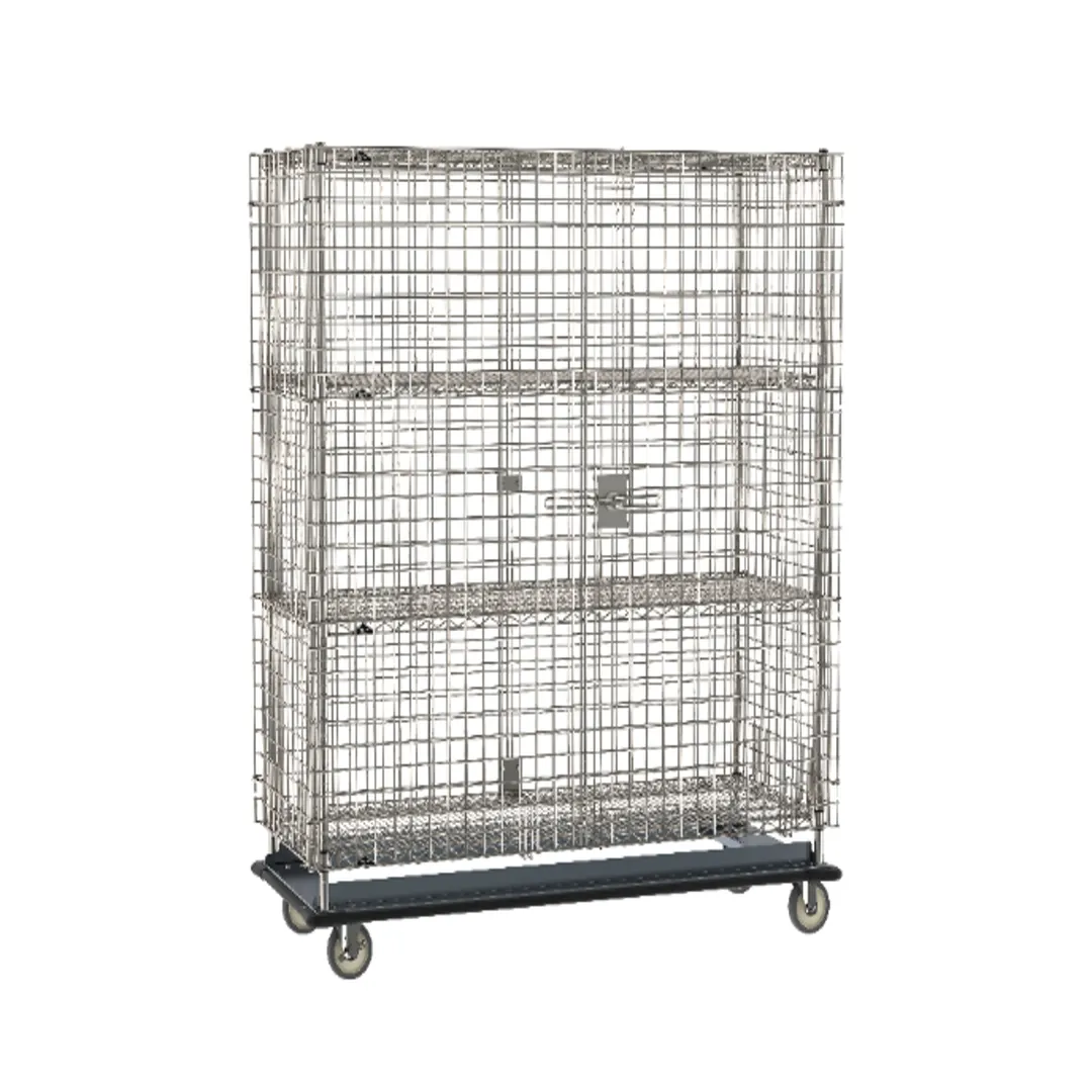 Metro SEC56S-HD-2SE Super Erecta Security Unit, 63"W x 28"D x 62"H, Stainless Steel, 2 Shelves, NSF