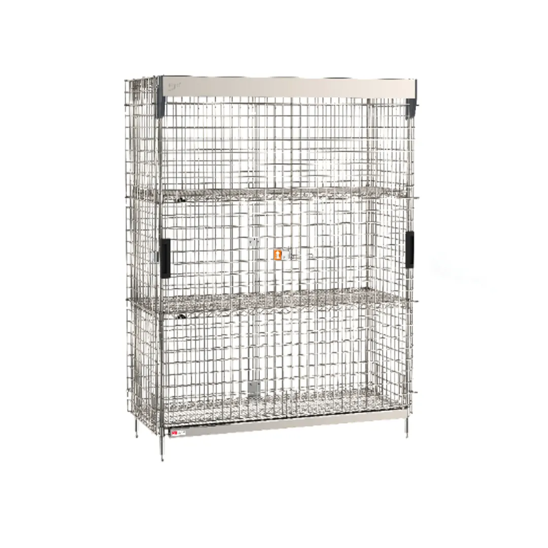 Metro SEC56S-SL-2SE Super Erecta Security Unit, 62.5W x 28.5D x 66.8H, Stainless Steel, 2 Shelves