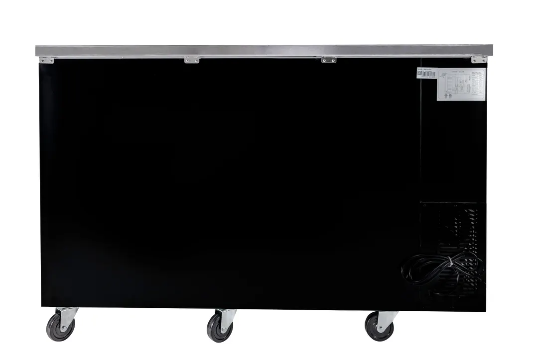 SABA SBB-24-48G Back Bar Cooler, 48-7/8" W, 11.8 Cu Ft (335 L), Glass Doors, Temp, 115V, 4" Casters