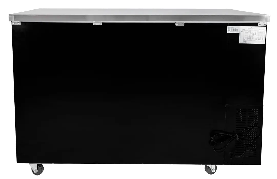 SABA SBB-24-60G Cooler, 60-3/4" W x 22-26" D, 15.8 cu ft, Black, 2 Glass Doors, 33‑38°F Control